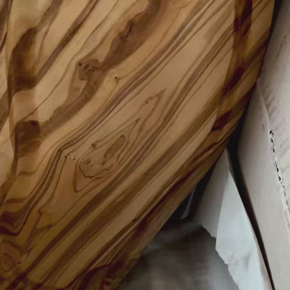 Set of 2 Olive wood cutting board with juice groove 